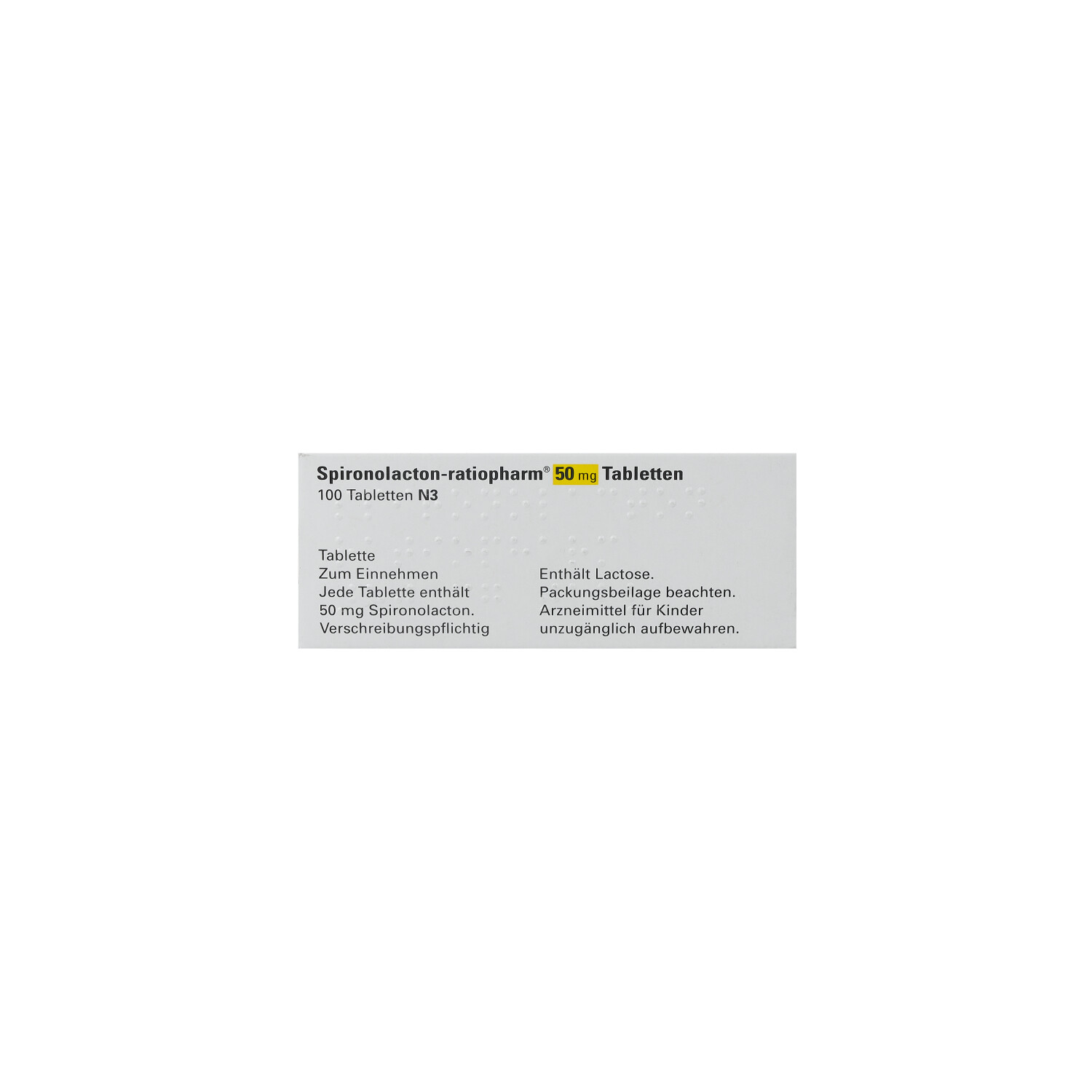 SPIRONOLACTON-ratiopharm 50 mg Tabletten