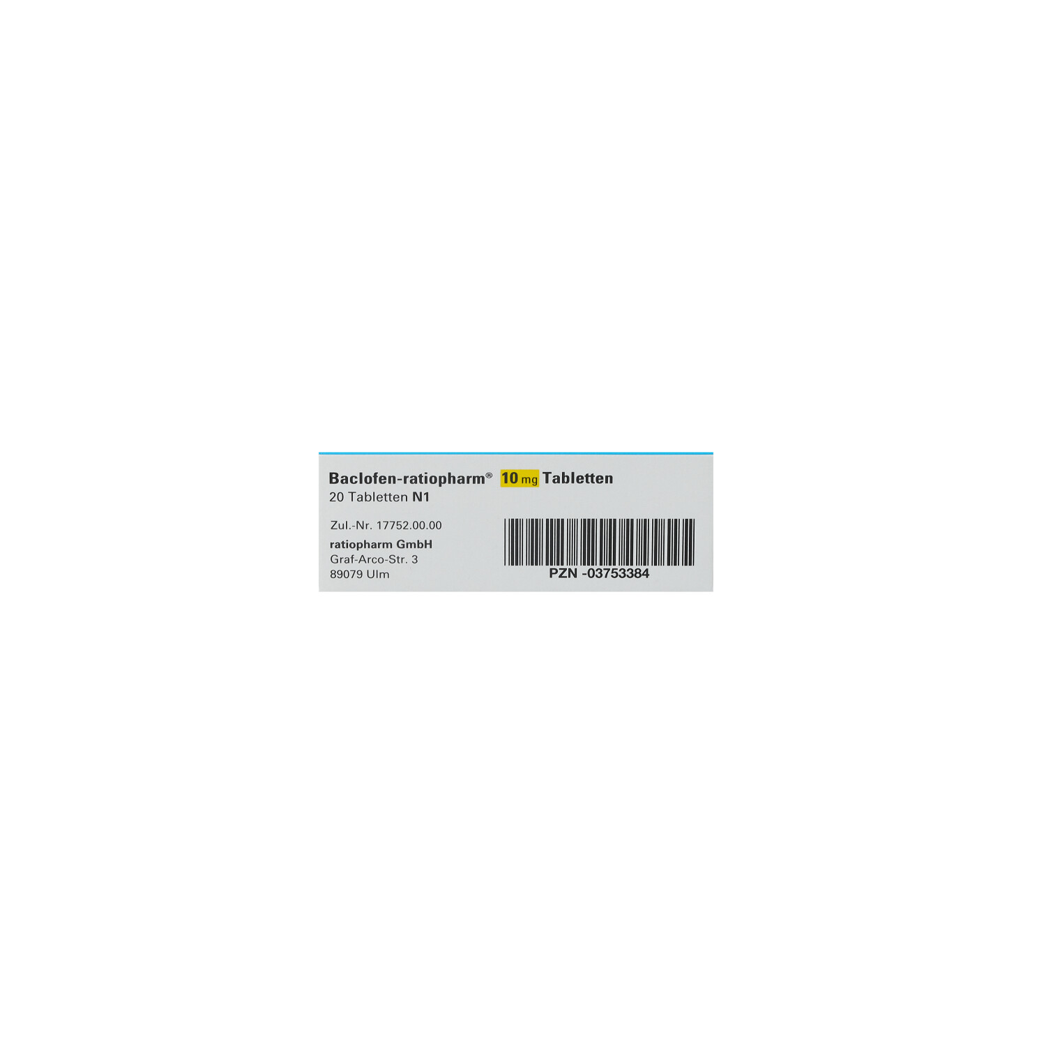 BACLOFEN-ratiopharm 10 mg Tabletten
