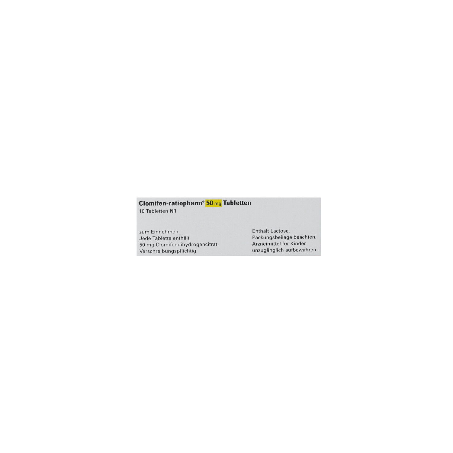 CLOMIFEN-ratiopharm 50 mg Tabletten