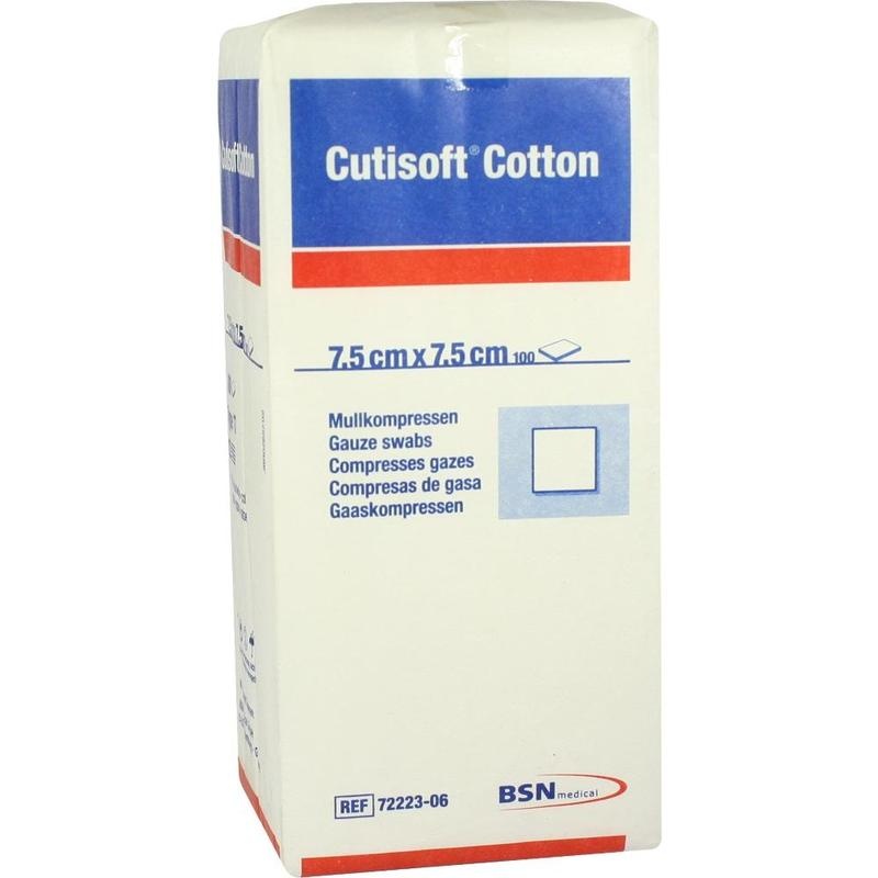 CUTISOFT Cotton Kompr.7,5x7,5 cm unster.12fach