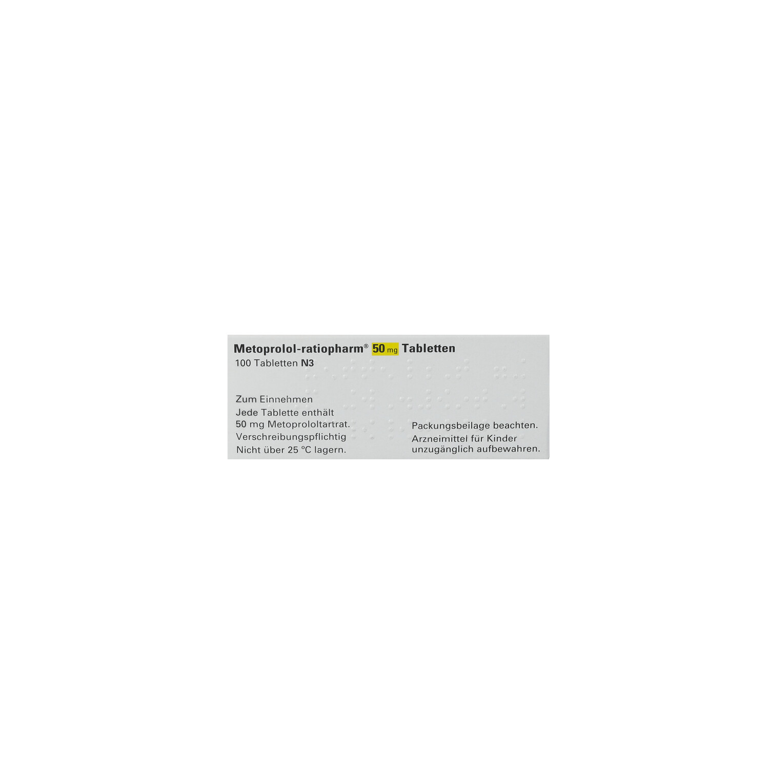 METOPROLOL-ratiopharm 50 mg Tabletten