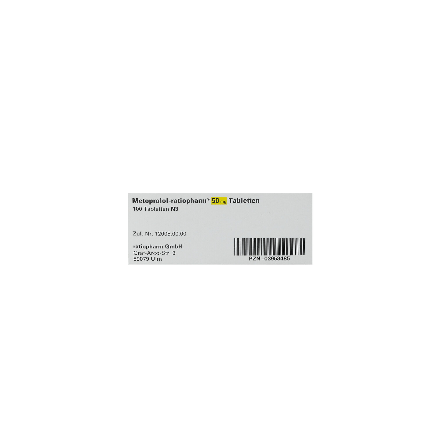 METOPROLOL-ratiopharm 50 mg Tabletten