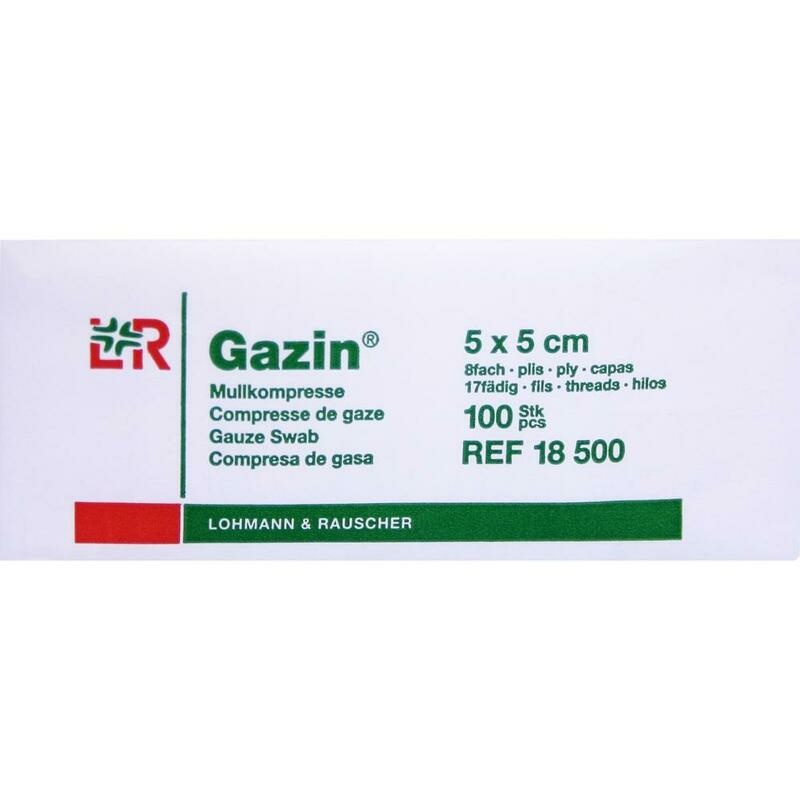 GAZIN Mullkomp.5x5 cm unsteril 8fach Op