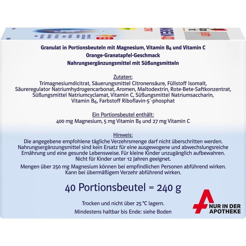 DOPPELHERZ Magnesium 400 Citrat system Granulat