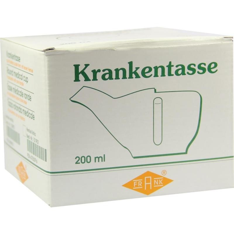 KRANKENTASSE Porzellan rund Henkel rechts