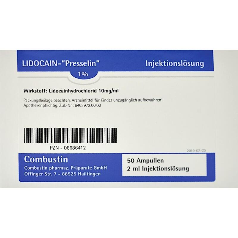LIDOCAIN Presselin 1% Injektionslösung Ampullen