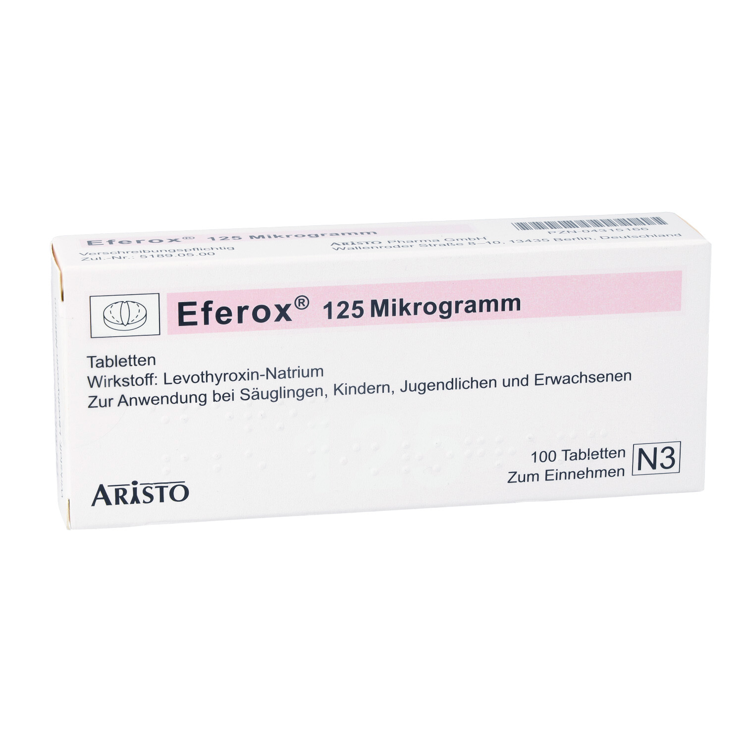 EFEROX 125 Mikrogramm Tabletten