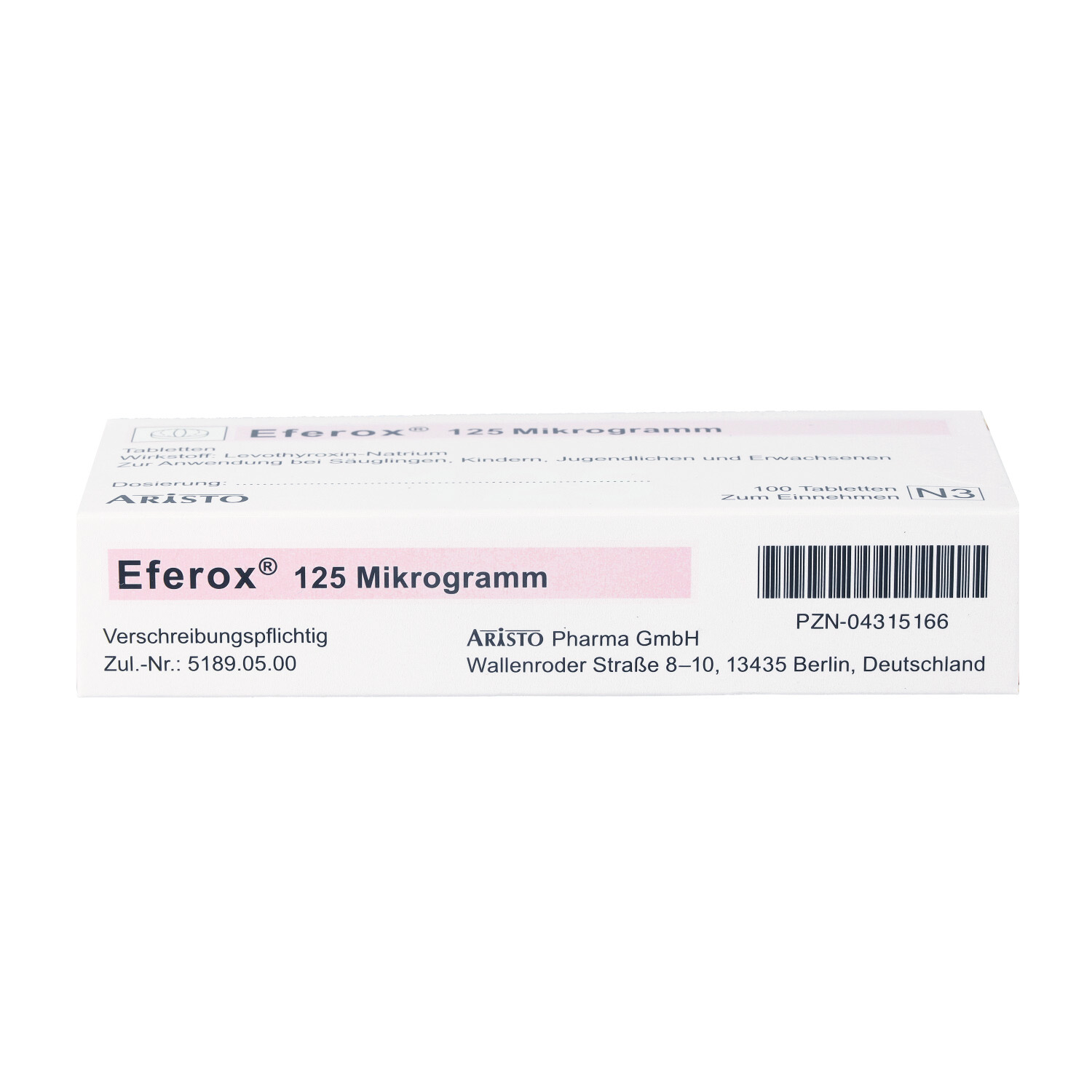 EFEROX 125 Mikrogramm Tabletten