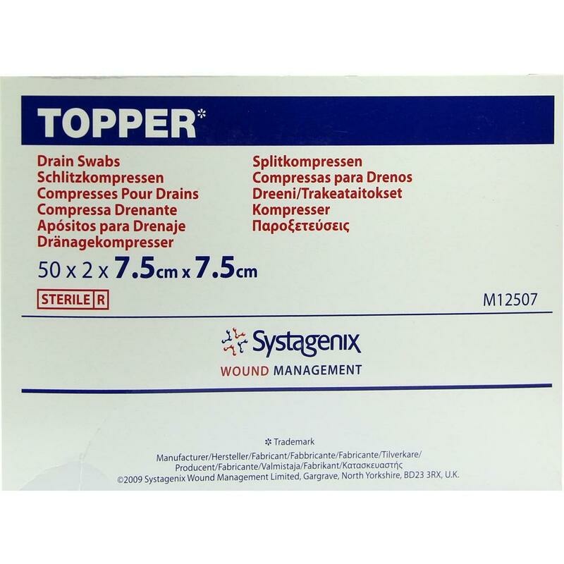 TOPPER Schlitzkompr.7,5x7,5 cm steril