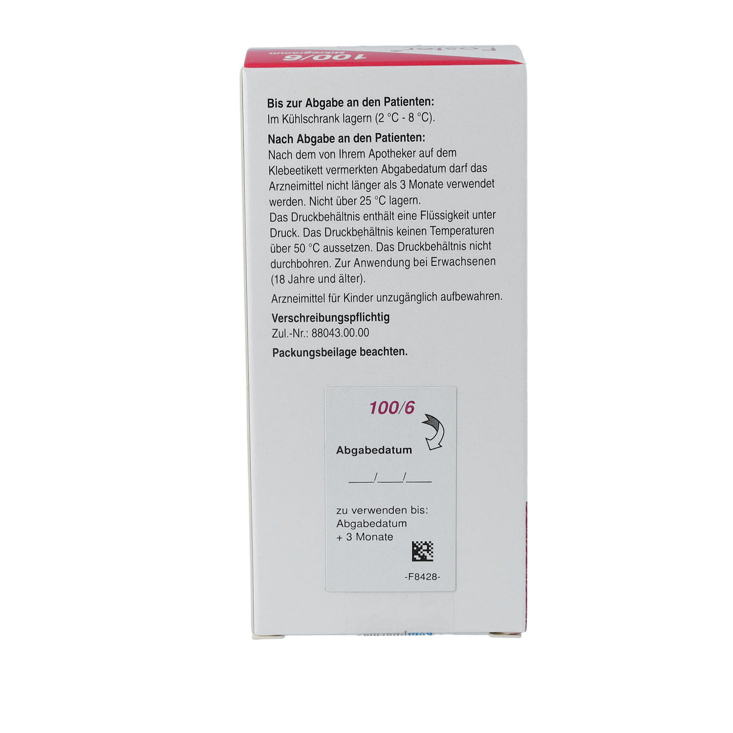 FOSTER 100/6 μg 120 Hub Dosieraerosol