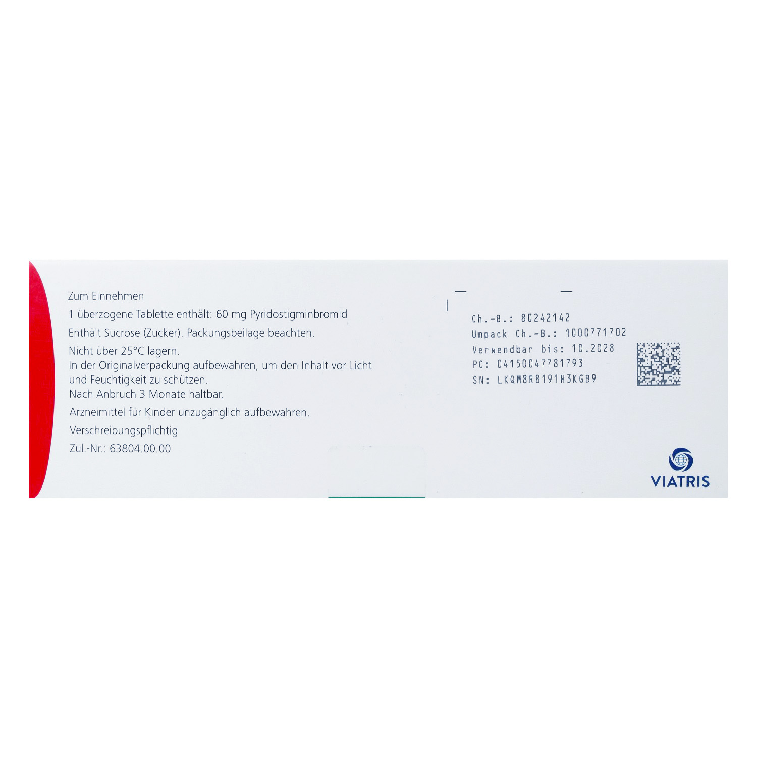 MESTINON 60 mg überzogene Tabletten