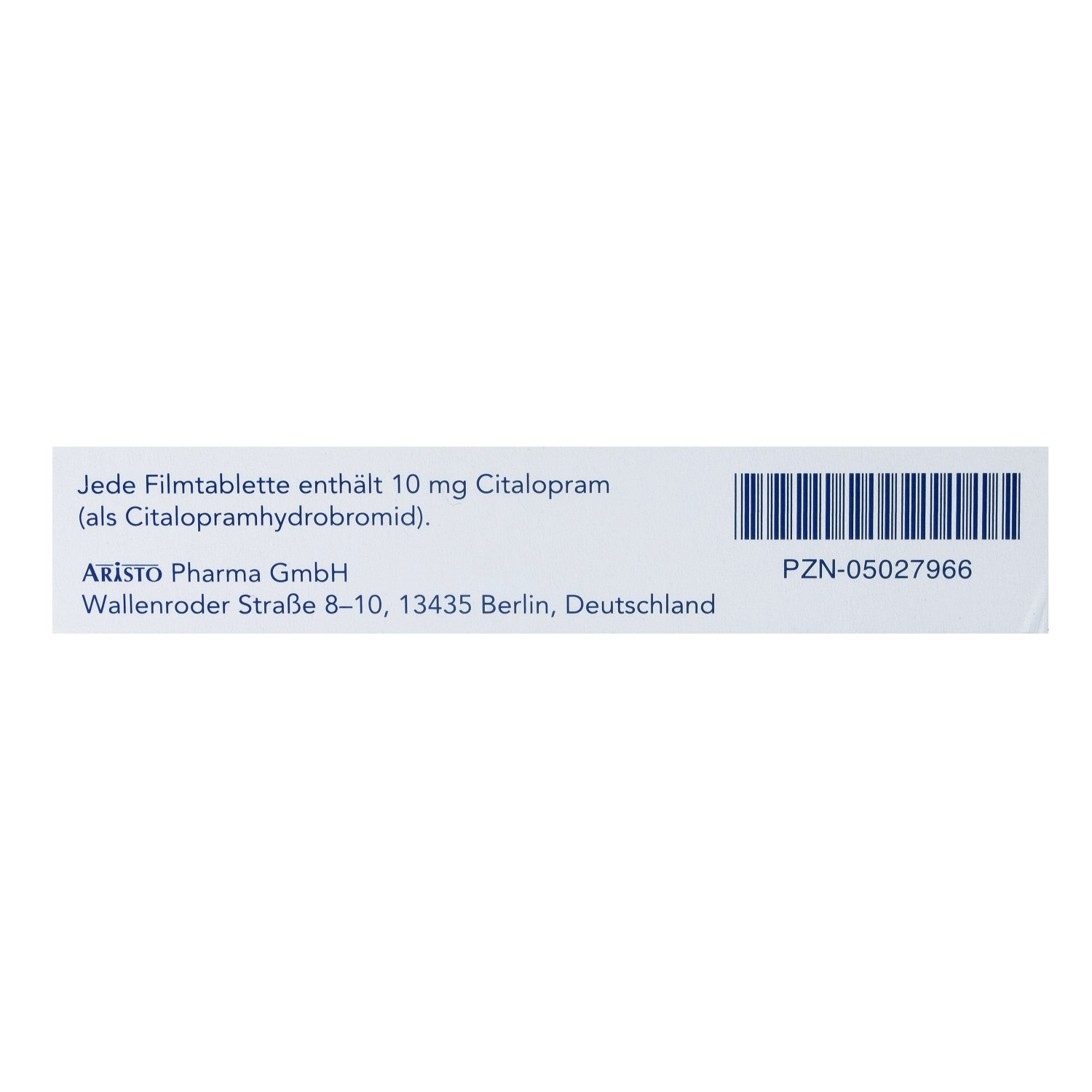 CITALOPRAM Aristo 10 mg Filmtabletten