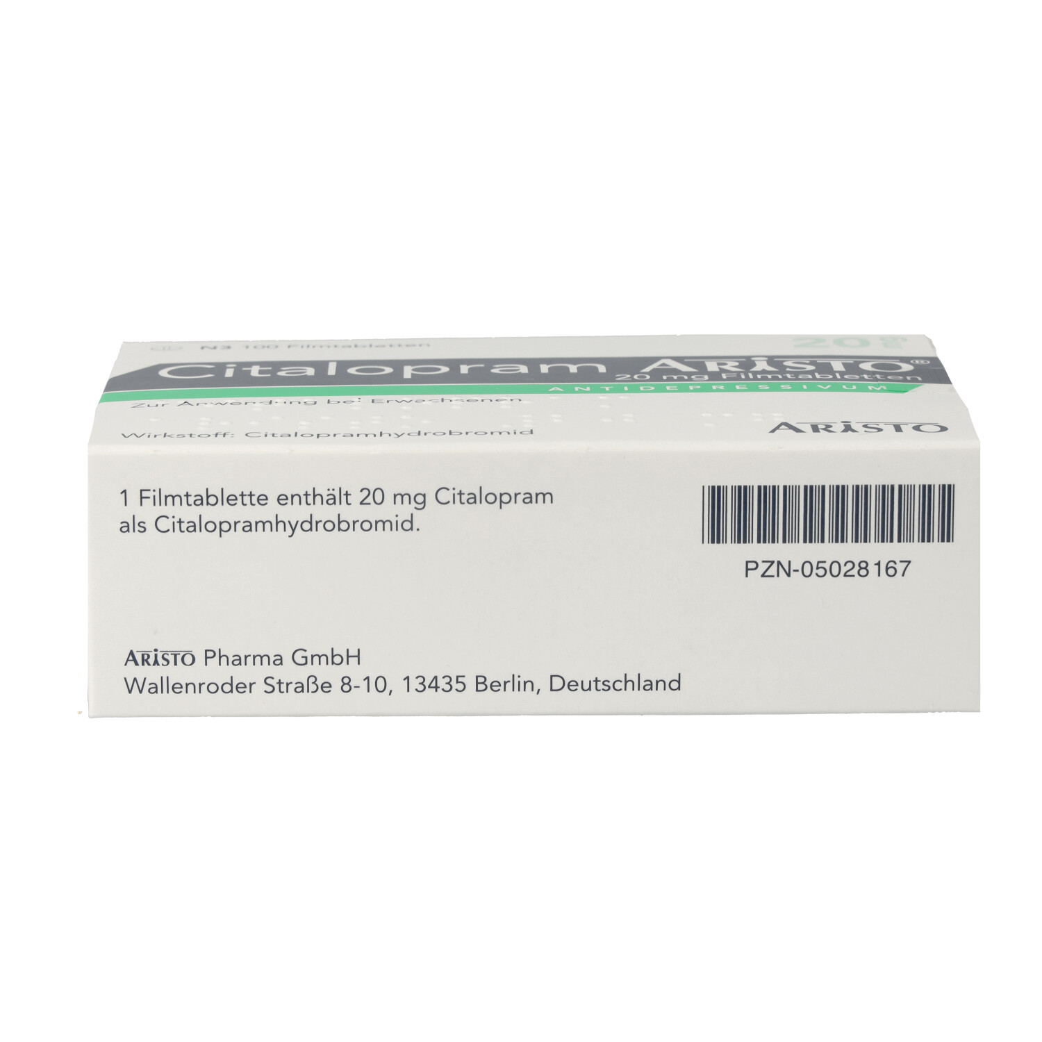 CITALOPRAM Aristo 20 mg Filmtabletten