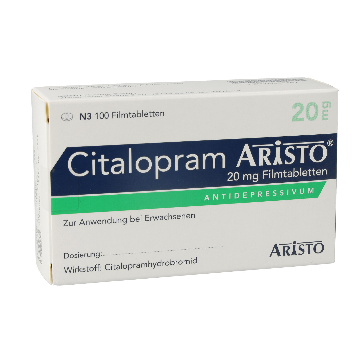 CITALOPRAM Aristo 20 mg Filmtabletten