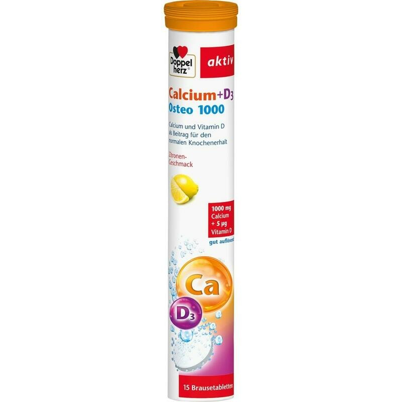 DOPPELHERZ Calcium+D3 Osteo 1.000 Brausetabletten