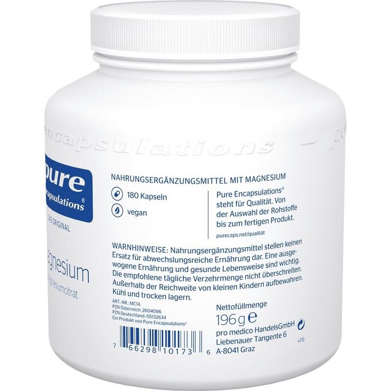 PURE ENCAPSULATIONS Magnesium Magn.Citrat Kapseln