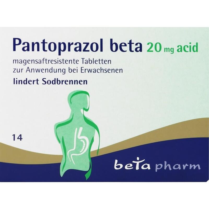 PANTOPRAZOL beta 20 mg acid magensaftres.Tabletten