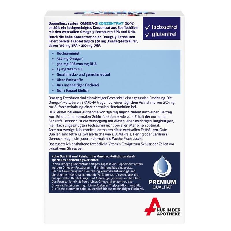 DOPPELHERZ Omega-3 Konzentrat system Kapseln