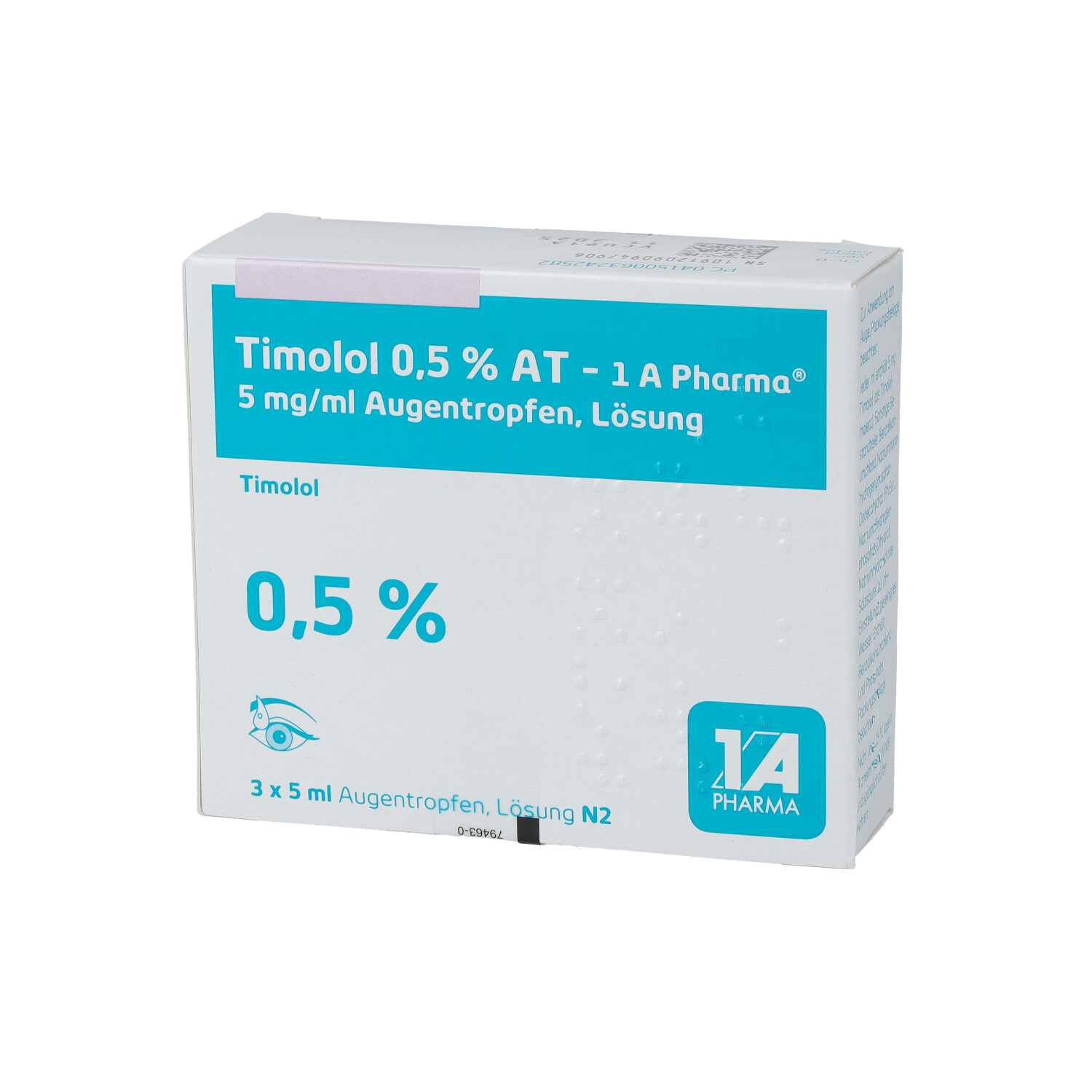 TIMOLOL 0,5% AT-1A Pharma Augentropfen