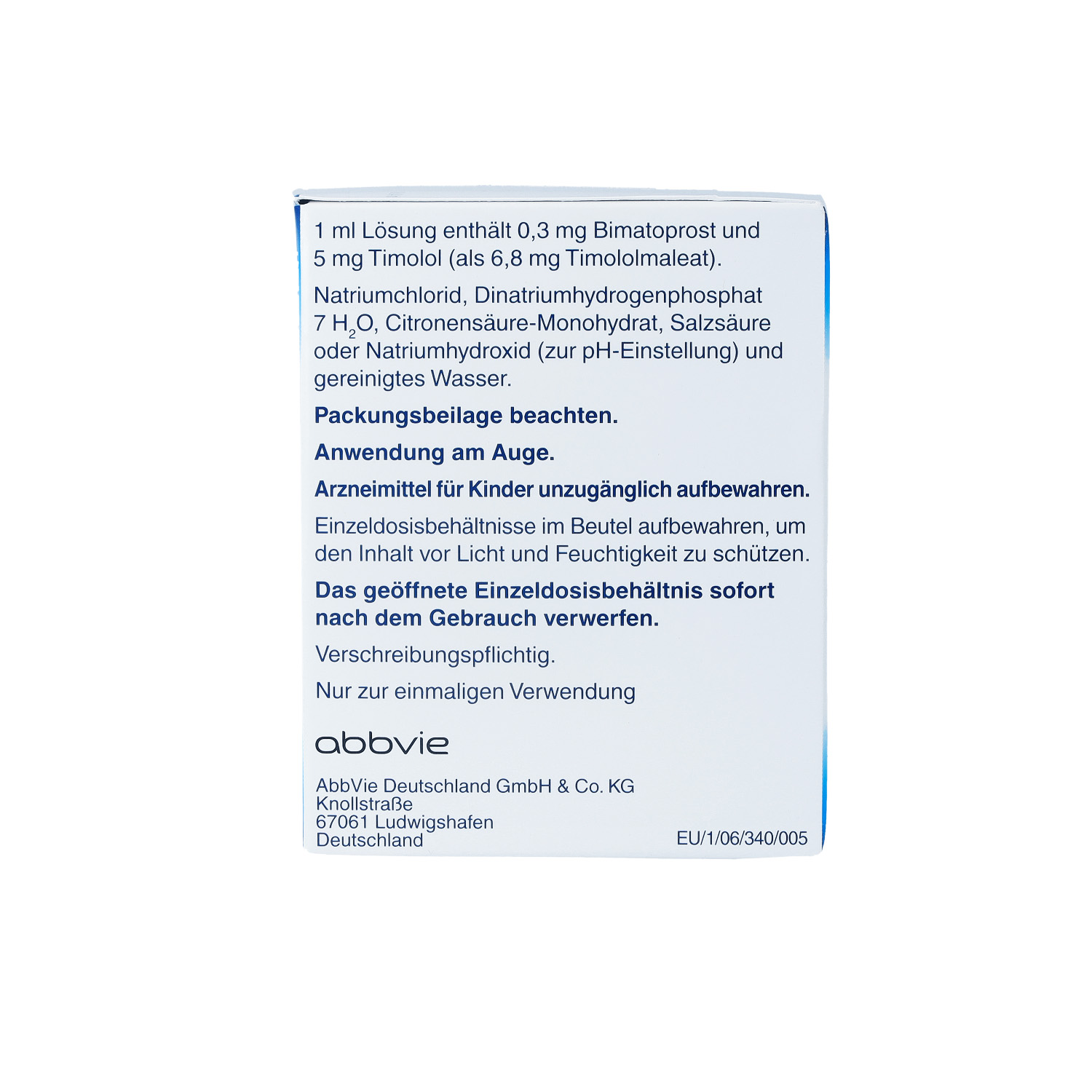 GANFORT 0,3 mg/ml + 5 mg/ml AT im Einzeldosisbeh.