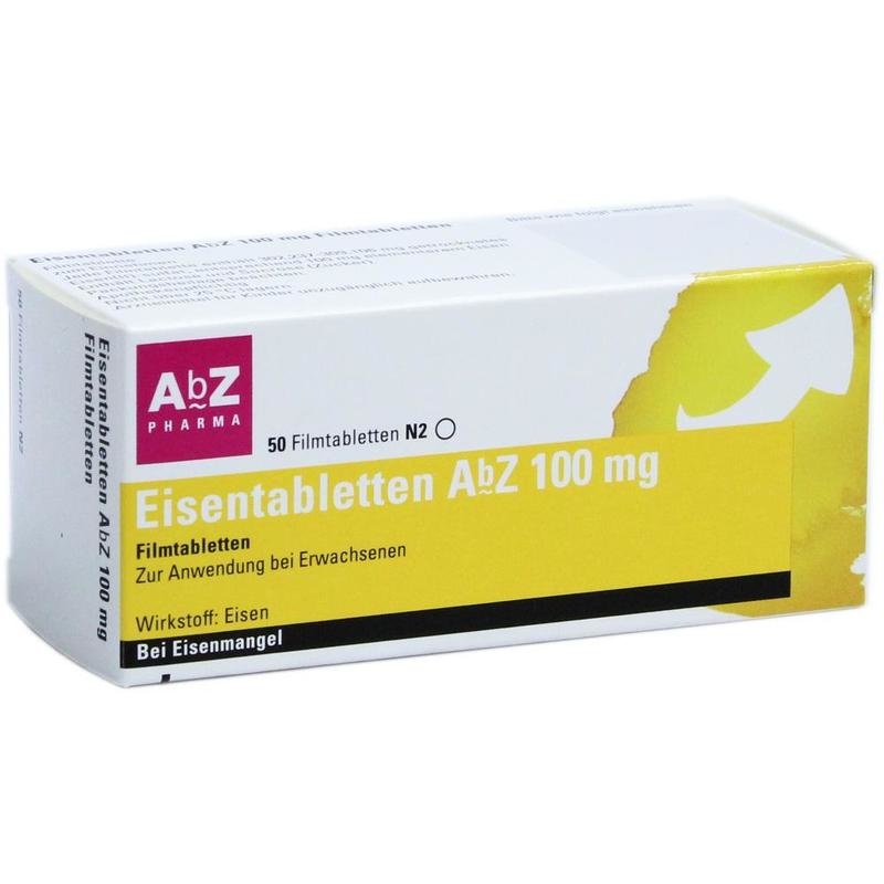 EISENTABLETTEN AbZ 100 mg Filmtabletten