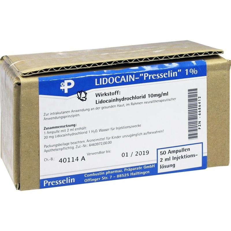 LIDOCAIN Presselin 1% Injektionslösung Ampullen