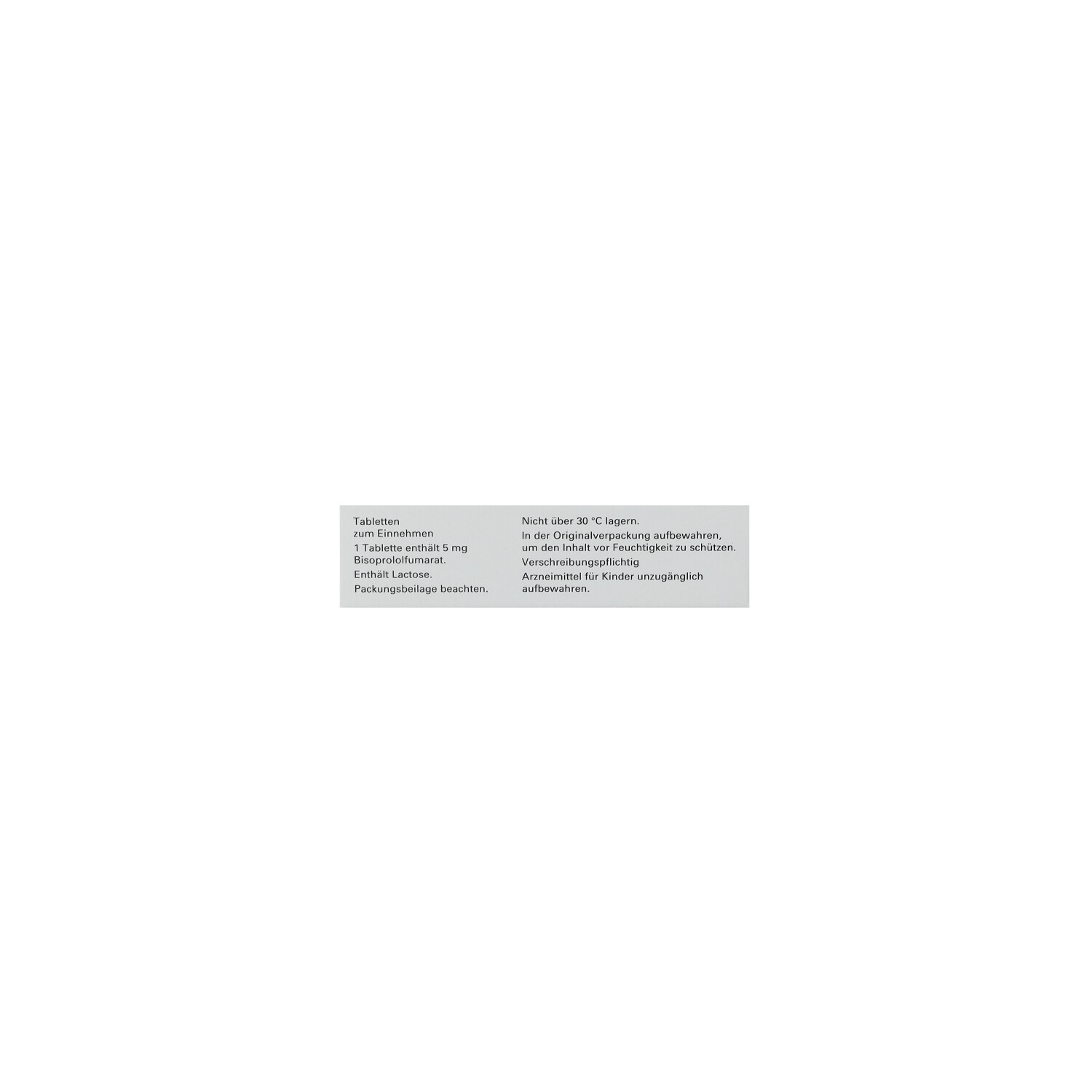 BISOPROLOL-ratiopharm 5 mg Tabletten