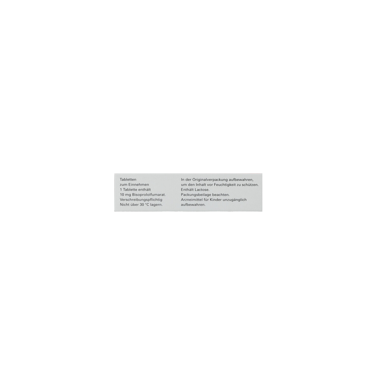 BISOPROLOL-ratiopharm 10 mg Tabletten