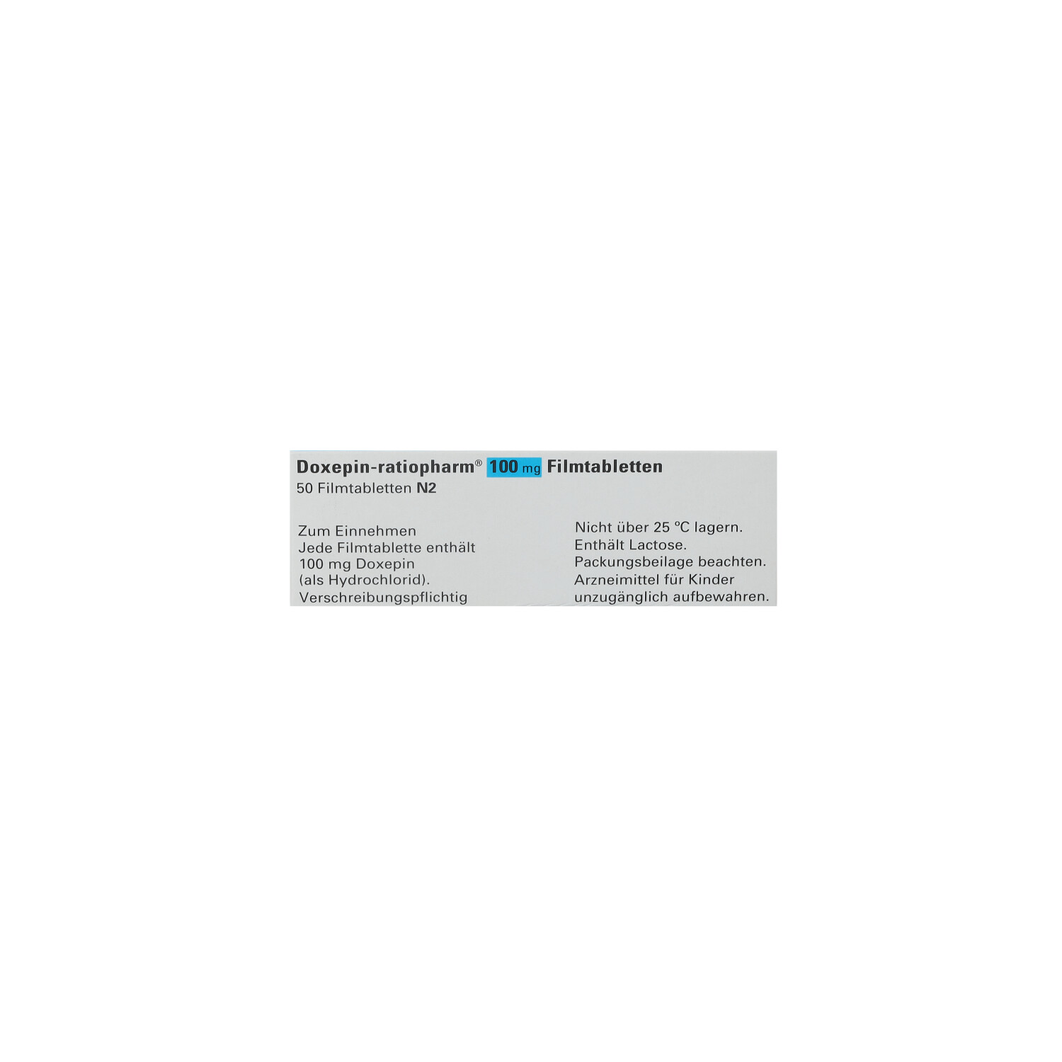 DOXEPIN-ratiopharm 100 mg Filmtabletten