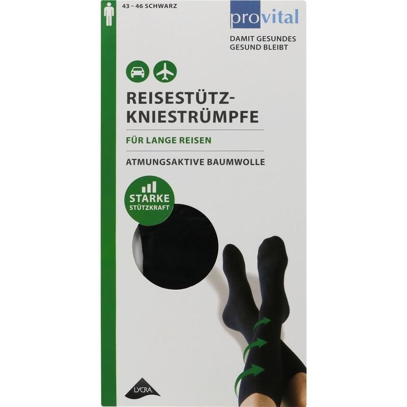 PROVITAL Reisekniestrümpfe Gr.43-46 schwarz