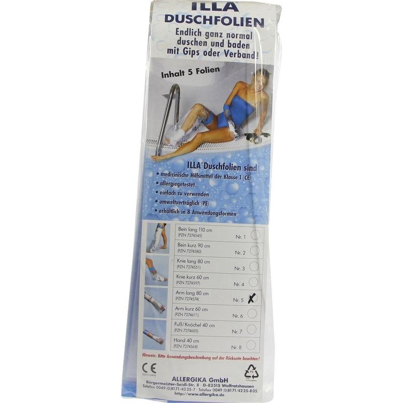 DUSCHFOLIEN Arm lang 80 cm