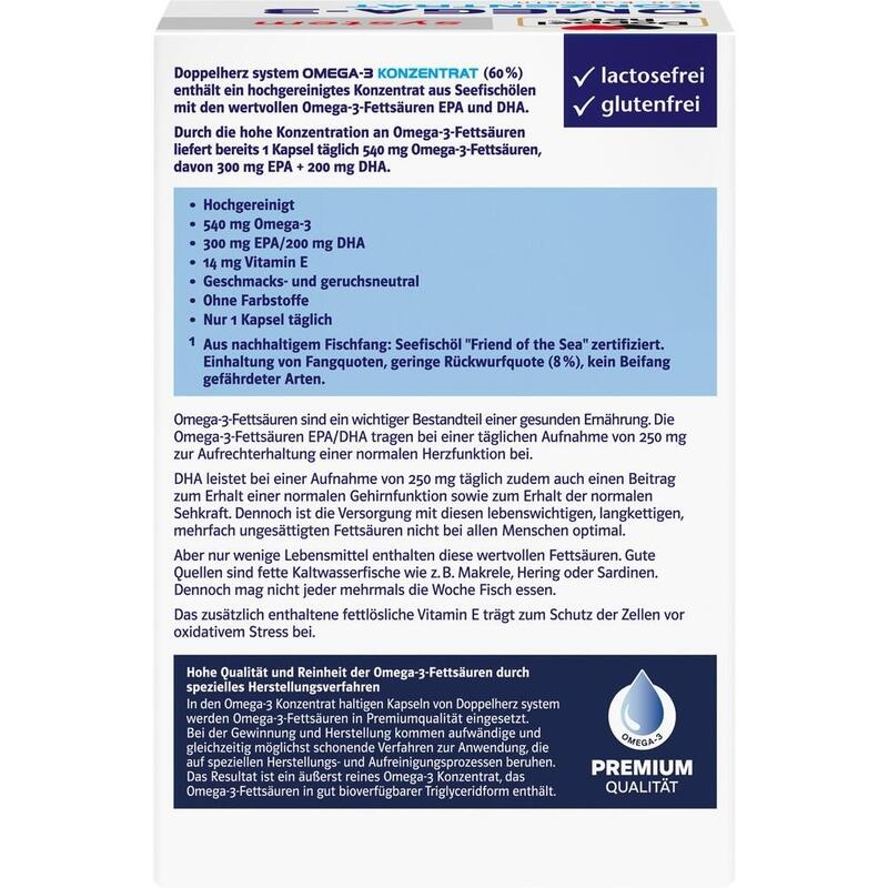 DOPPELHERZ Omega-3 Konzentrat system Kapseln