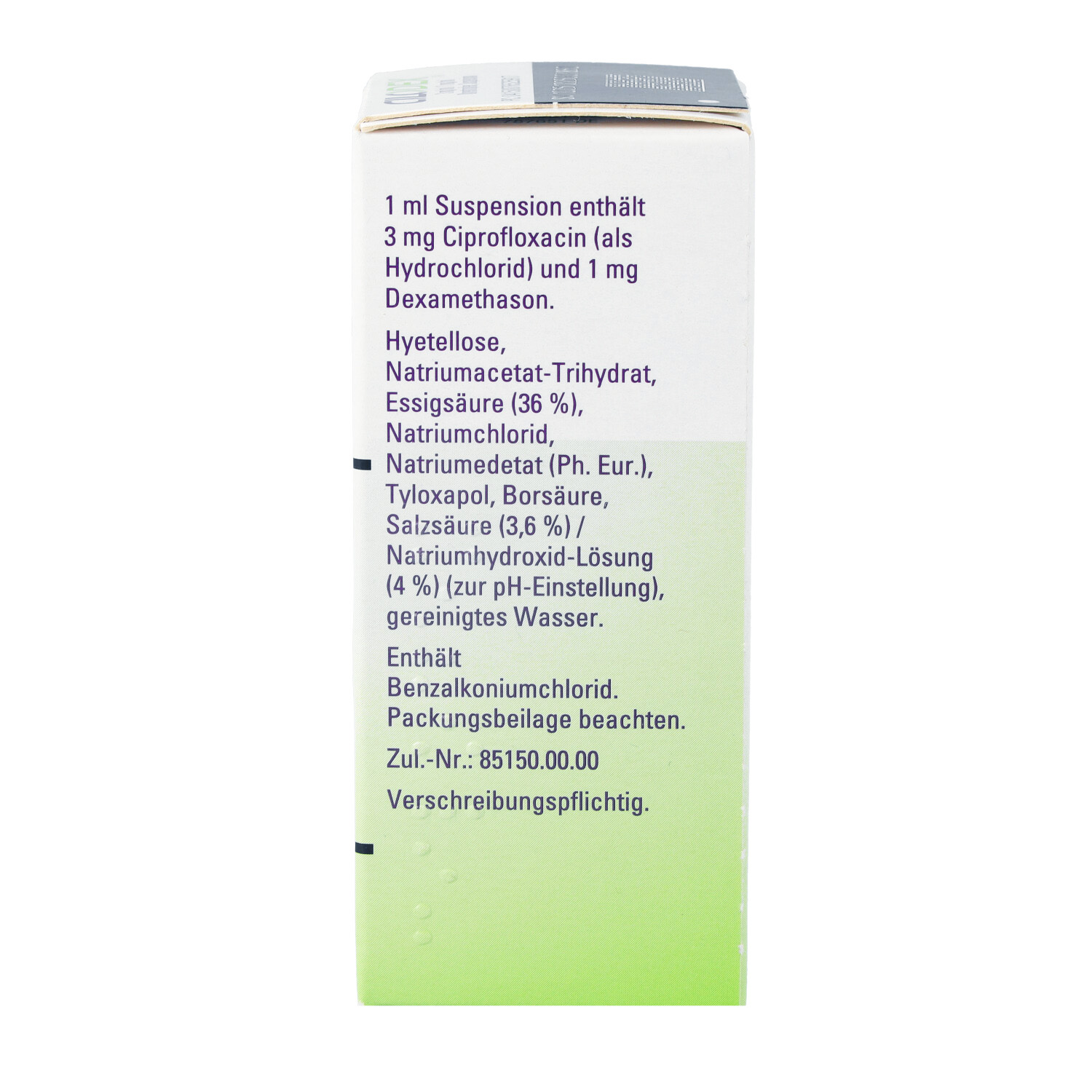 CILODEX 3 mg/ml 1 mg/ml Ohrentropfen Suspension