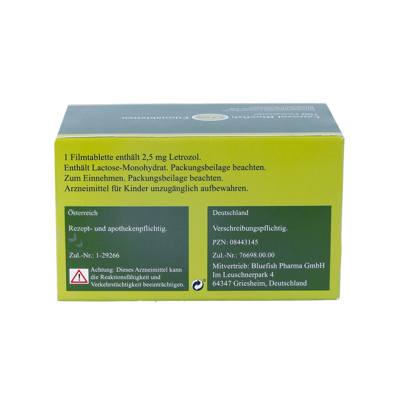 LETROZOL Bluefish 2,5 mg Filmtabletten