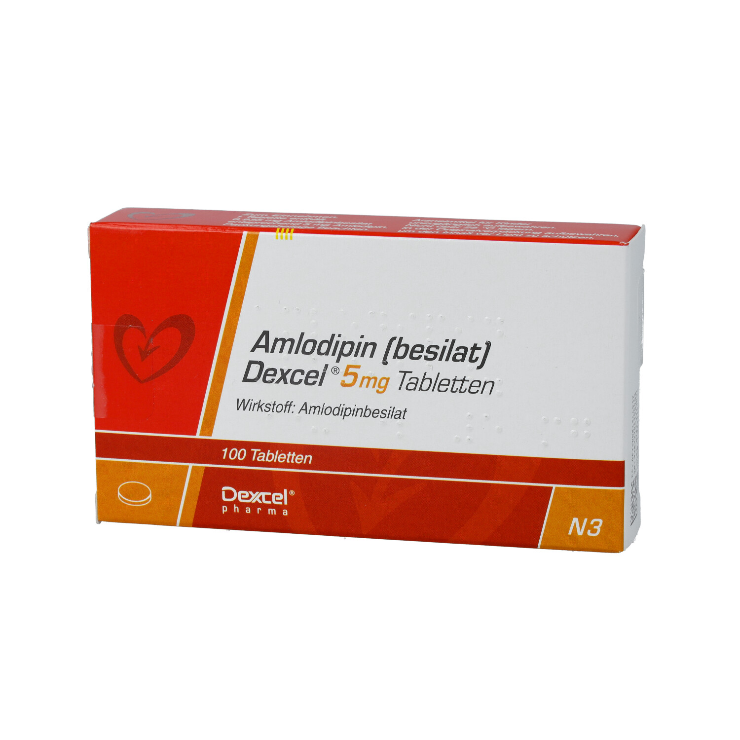AMLODIPIN besilat Dexcel 5 mg Tabletten