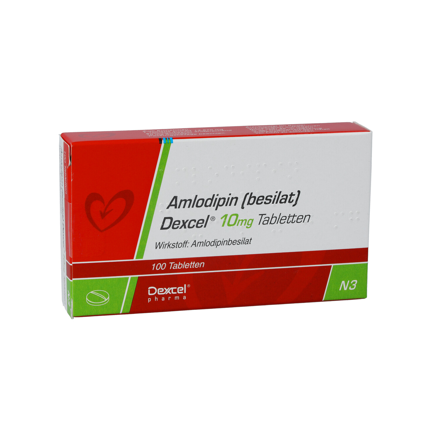 AMLODIPIN besilat Dexcel 10 mg Tabletten