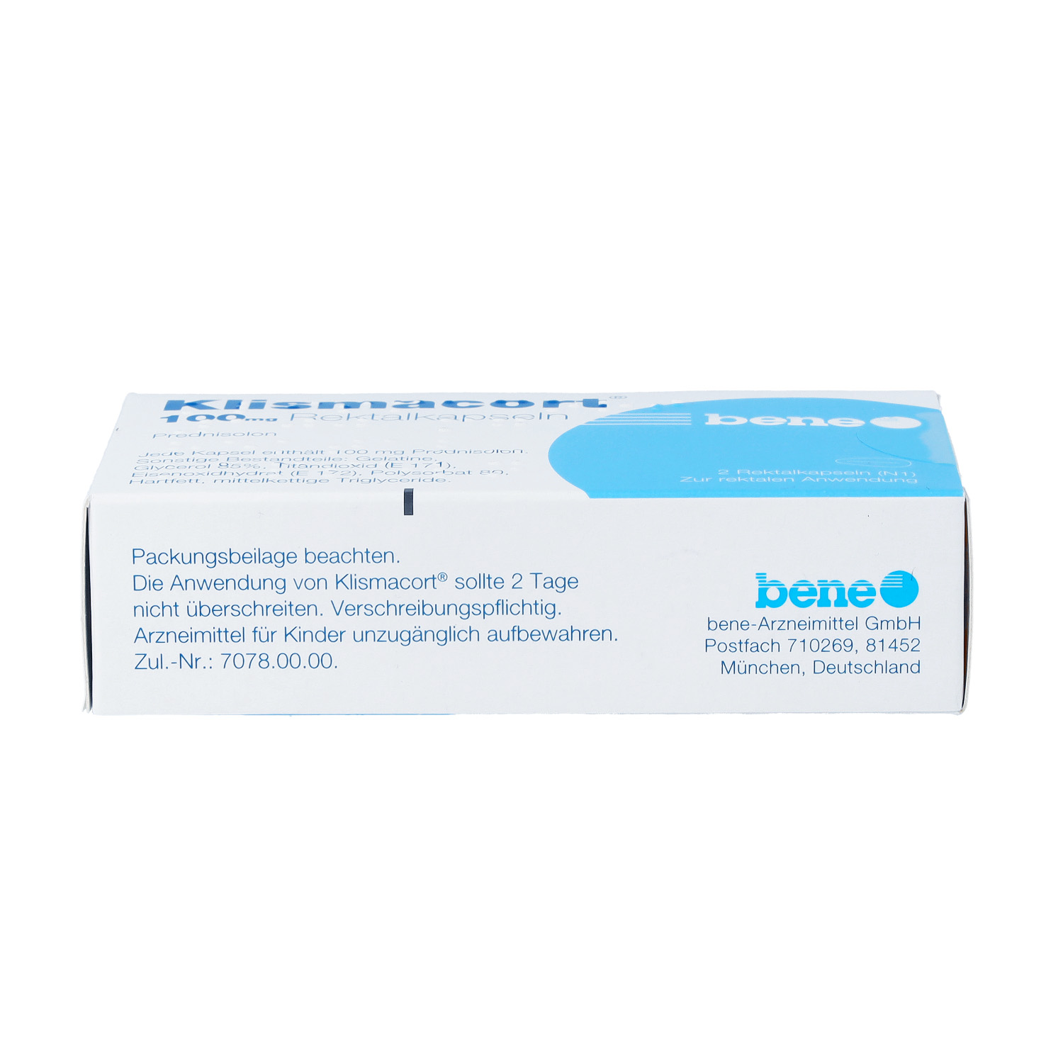 KLISMACORT 100 mg Rektalkapseln