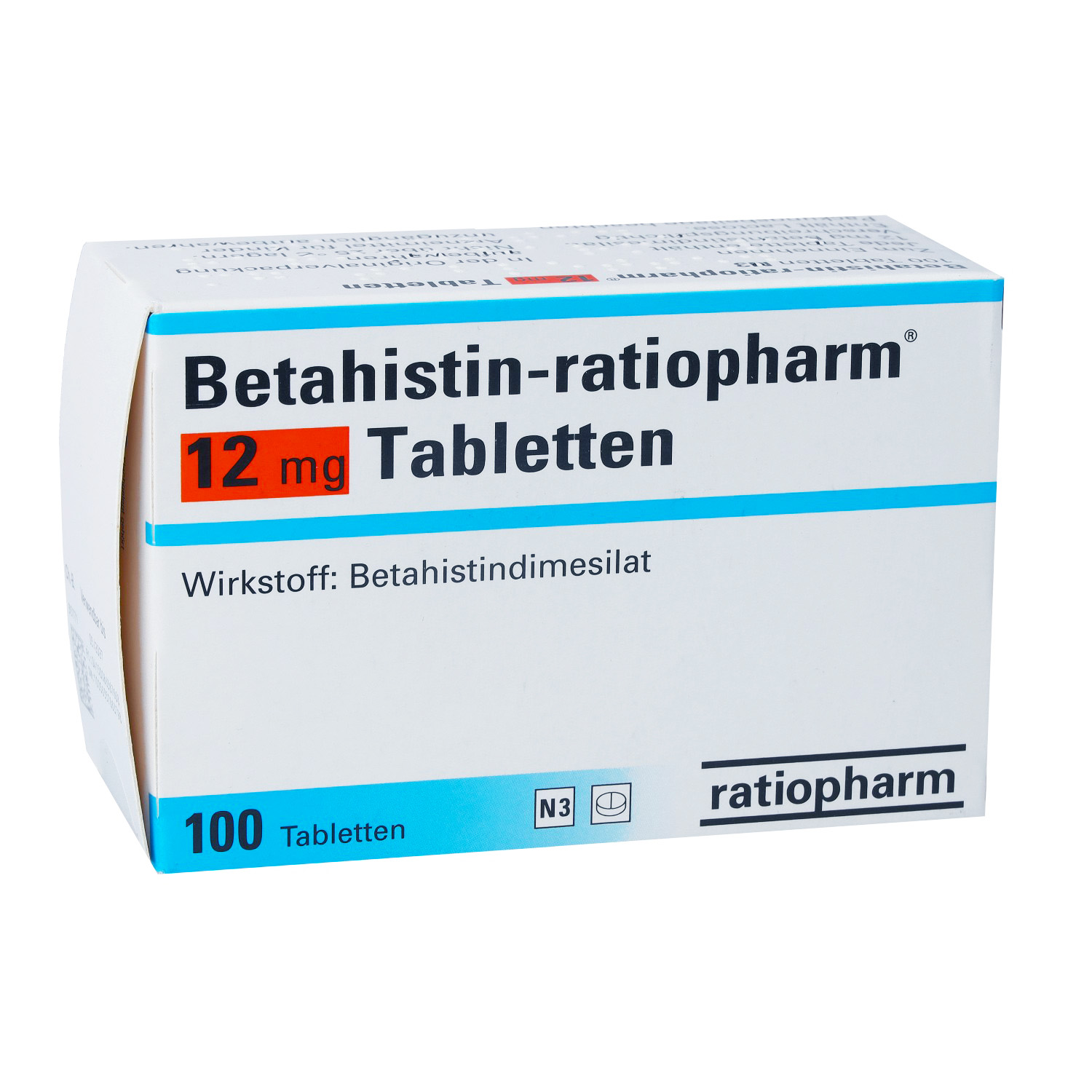 BETAHISTIN-ratiopharm 12 mg Tabletten