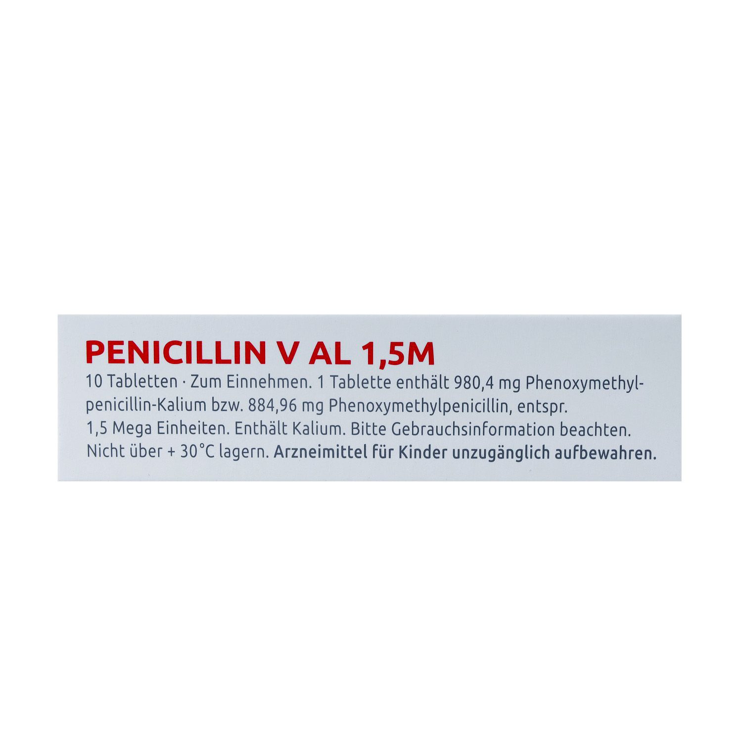 PENICILLIN V AL 1,5 M Tabletten