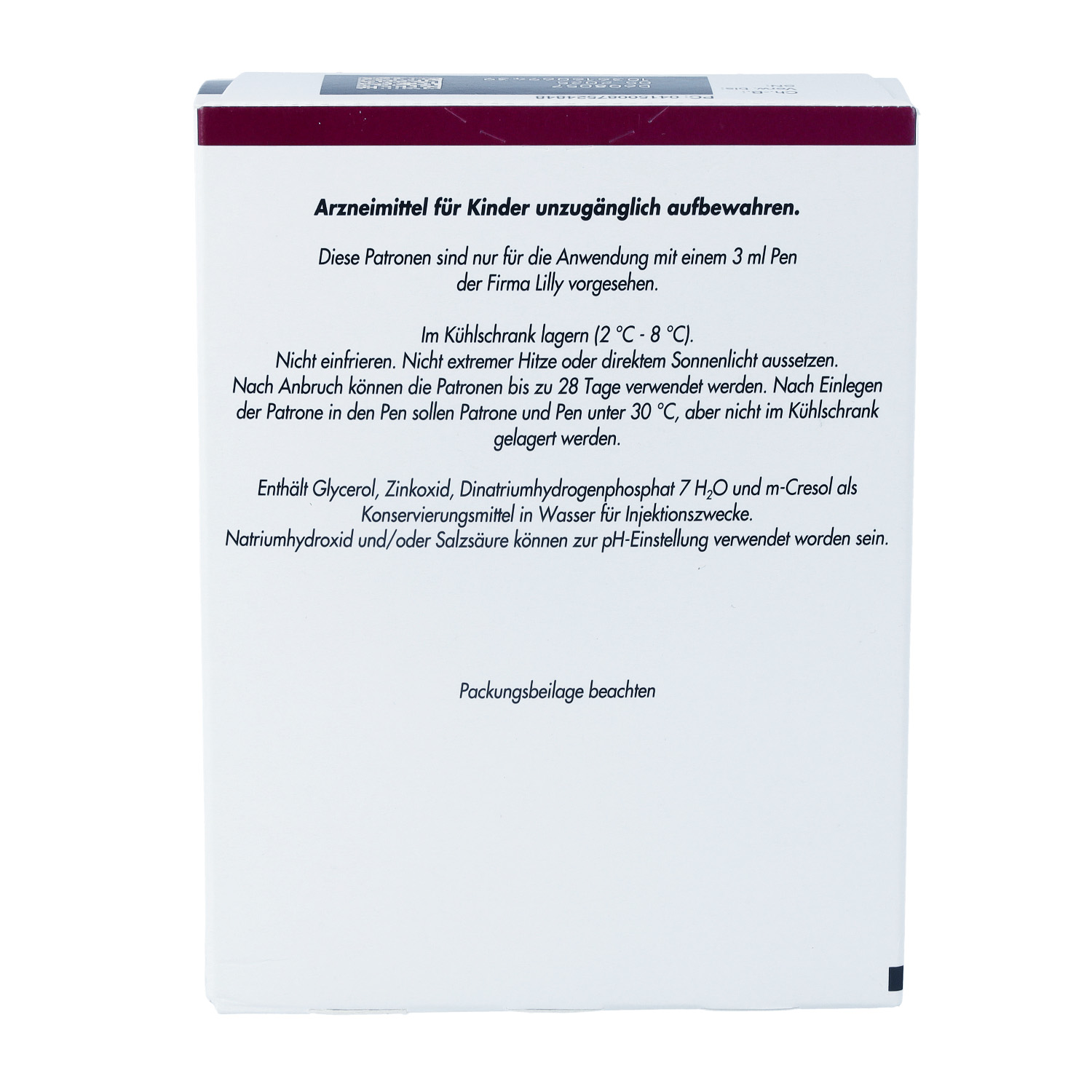 HUMALOG 100 E/ml Patrone Injektionslösung