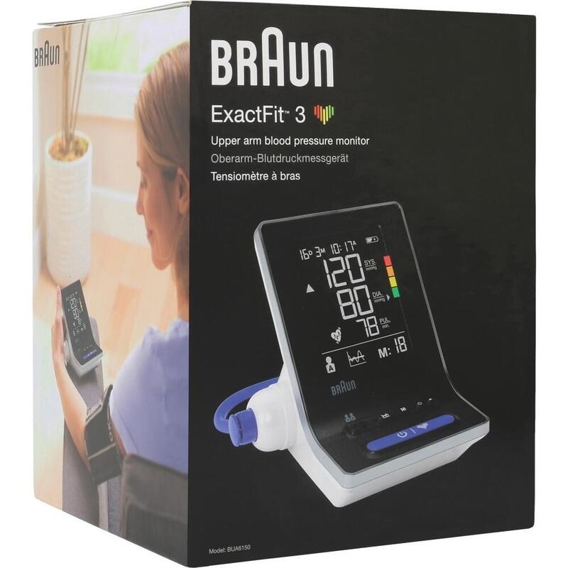 BRAUN BLUTDRUCKMESSGERÄT ExactFit3 Oberarm BUA6150