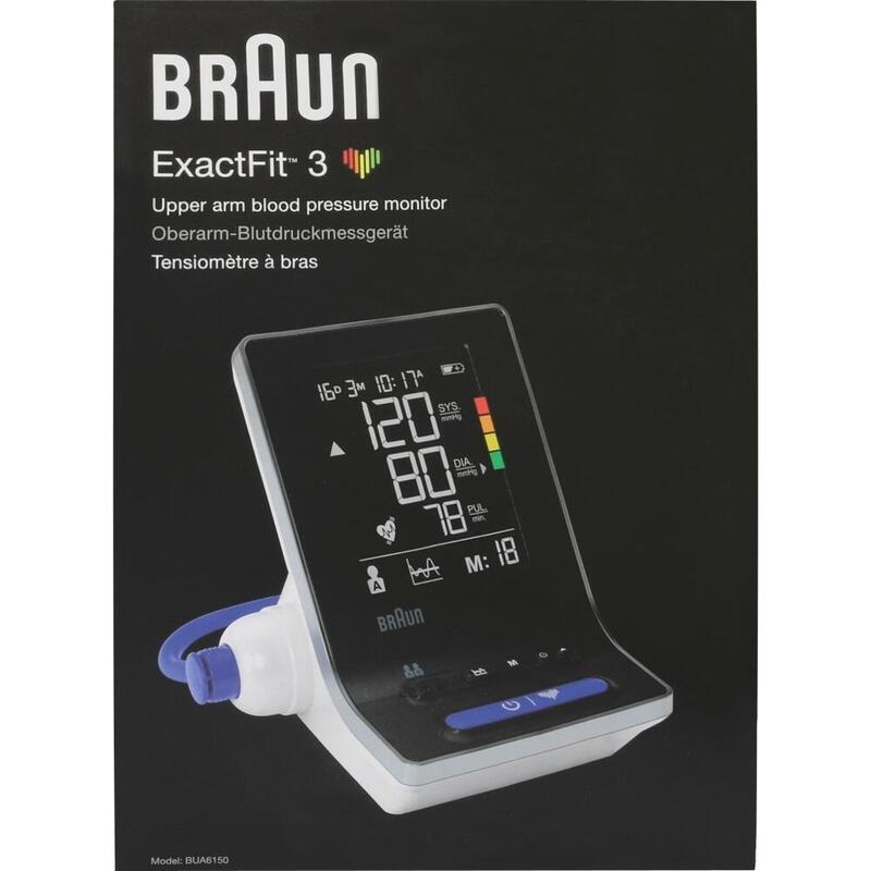 BRAUN BLUTDRUCKMESSGERÄT ExactFit3 Oberarm BUA6150