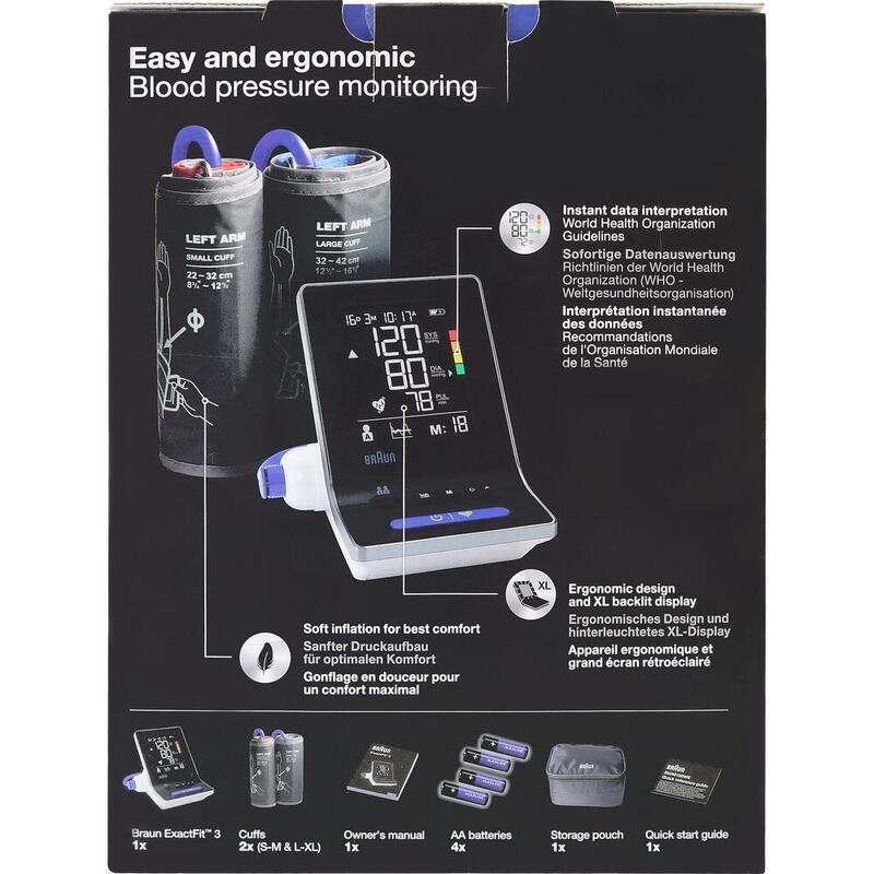 BRAUN BLUTDRUCKMESSGERÄT ExactFit3 Oberarm BUA6150