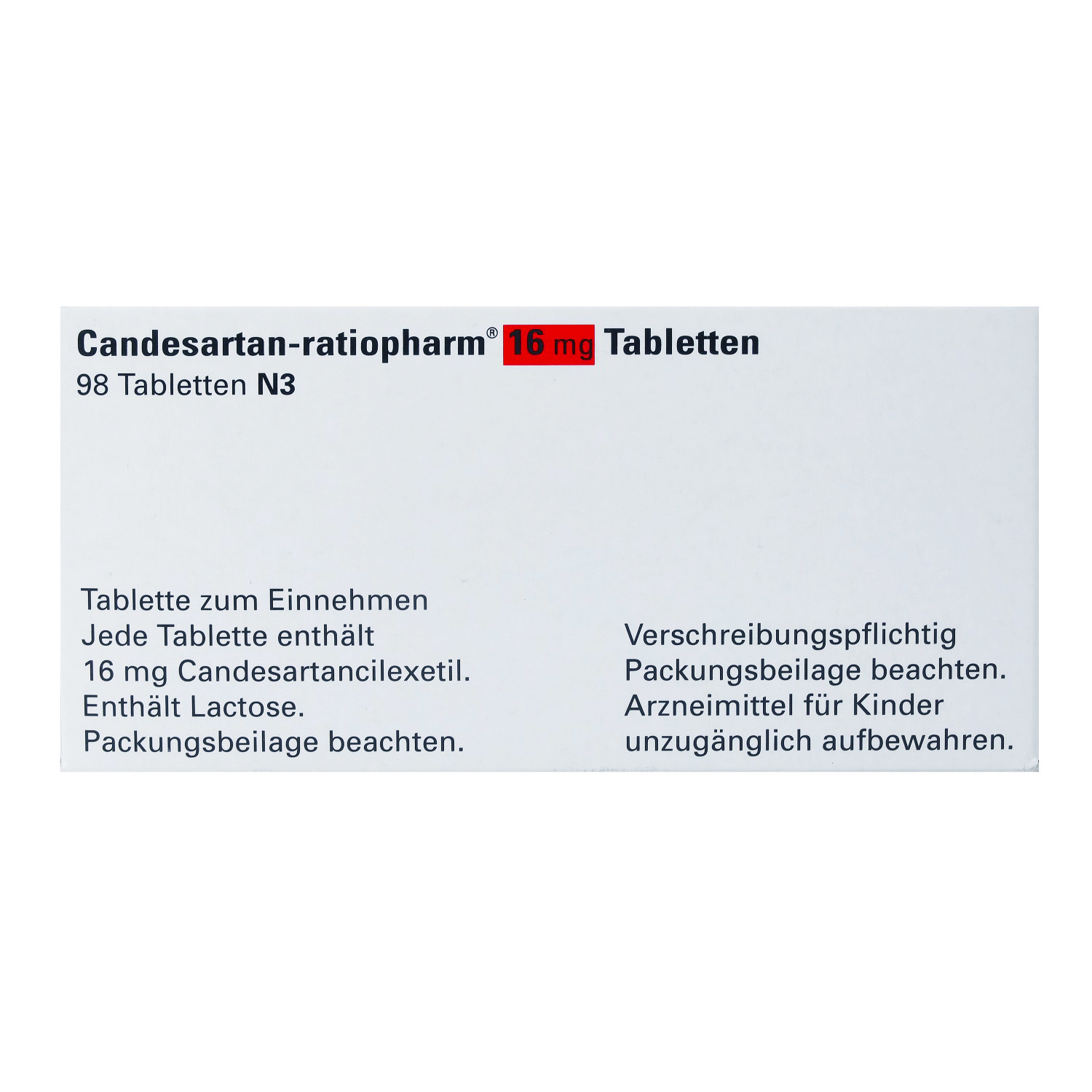 CANDESARTAN-ratiopharm 16 mg Tabletten