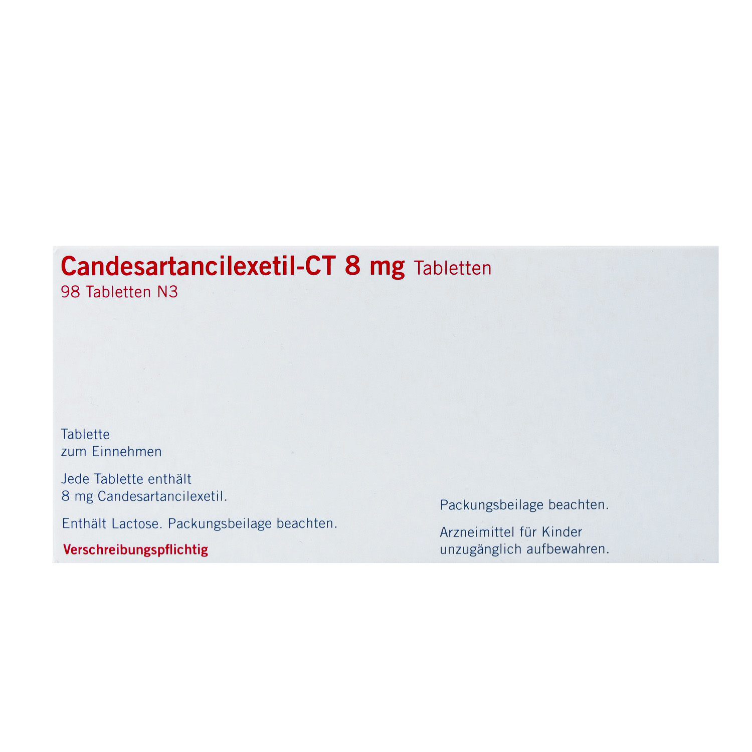 CANDESARTANCILEXETIL-CT 8 mg Tabletten
