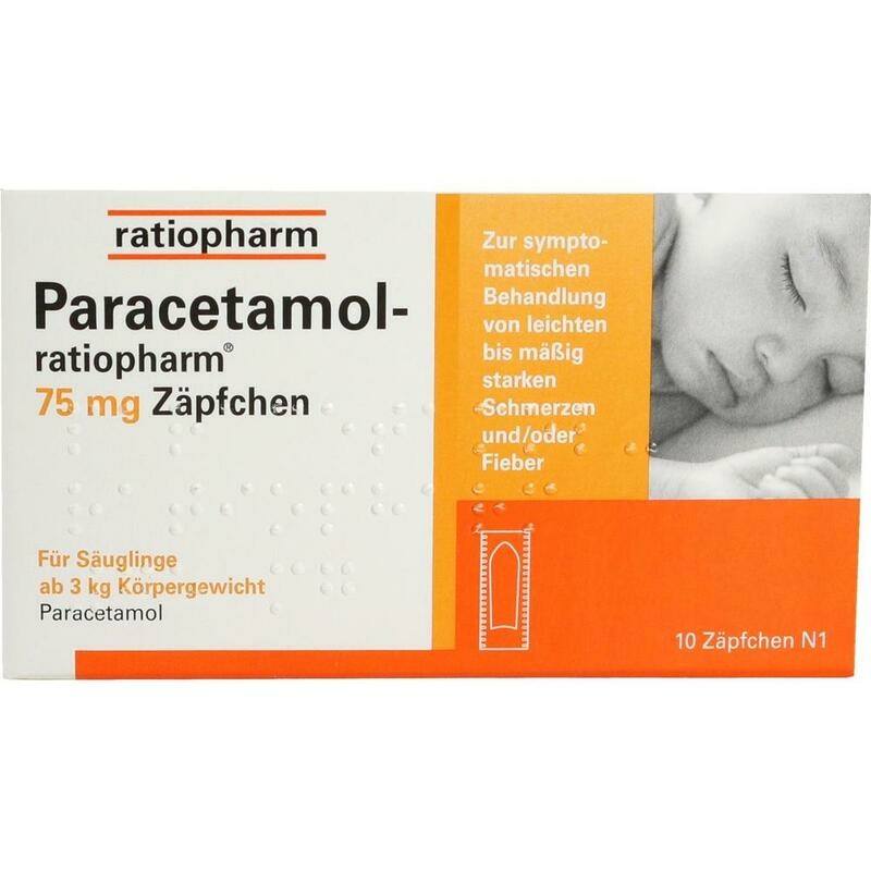 PARACETAMOL-ratiopharm 75 mg Zäpfchen
