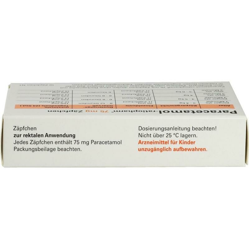 PARACETAMOL-ratiopharm 75 mg Zäpfchen