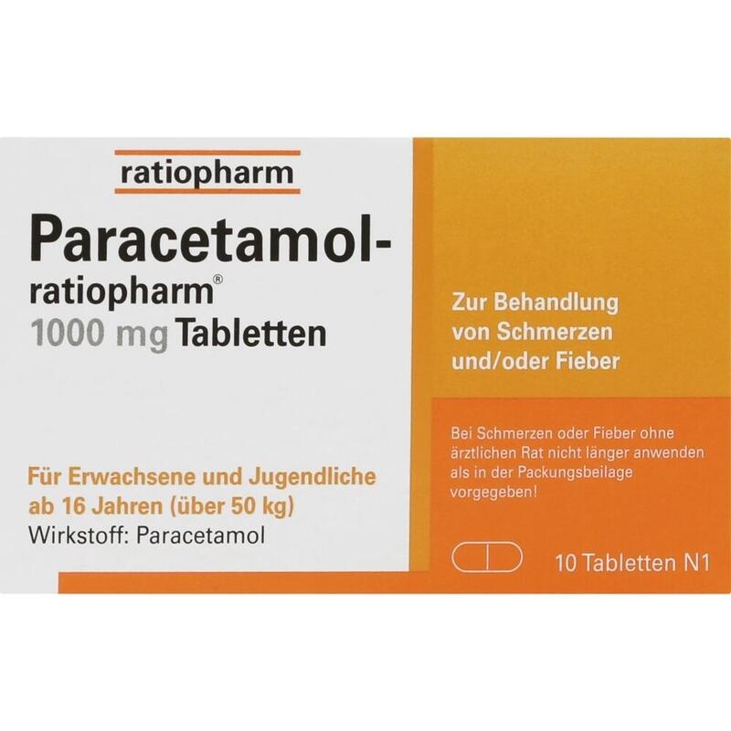 PARACETAMOL-ratiopharm 1.000 mg Tabletten