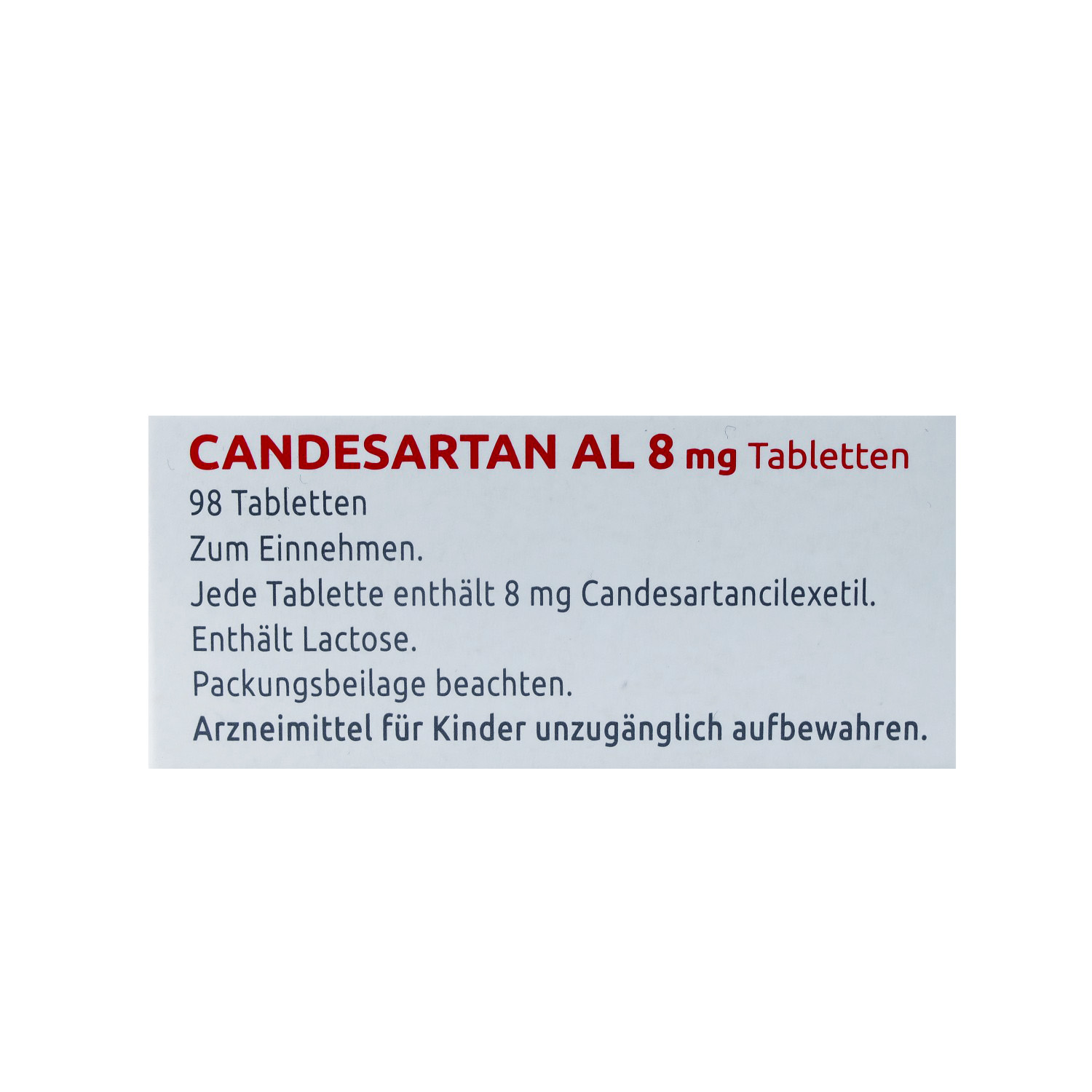 CANDESARTAN AL 8 mg Tabletten