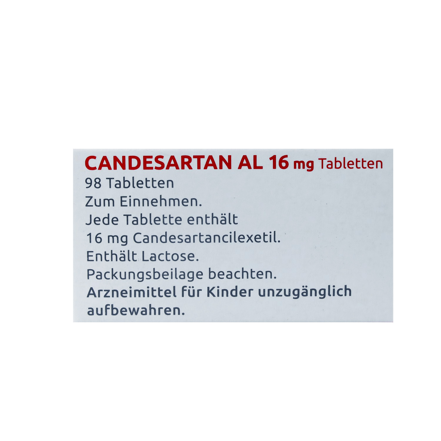 CANDESARTAN AL 16 mg Tabletten